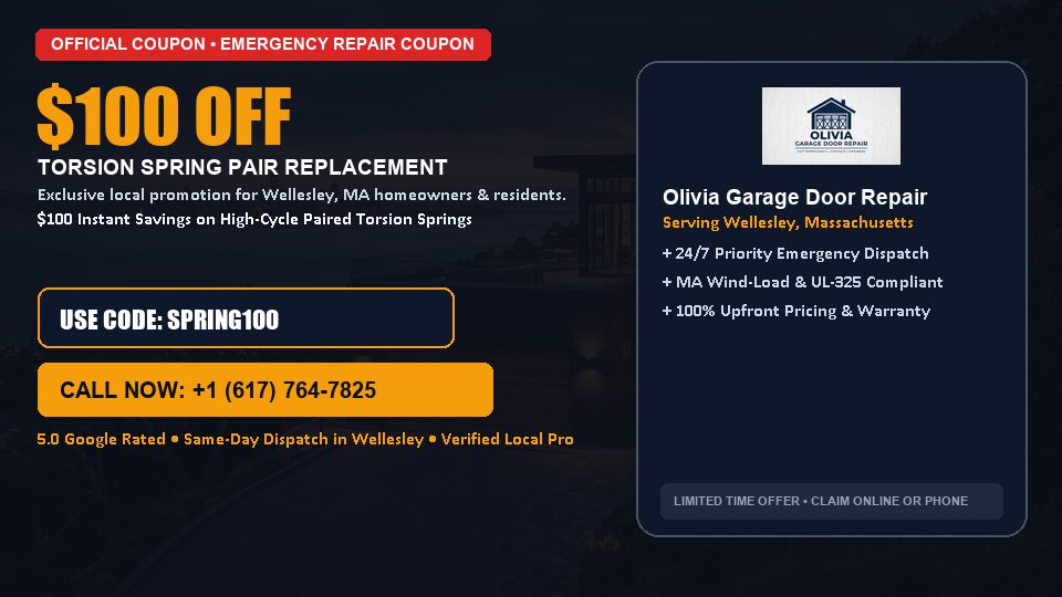 Olivia Garage Door Repair $100 OFF Dual Torsion Spring Replacement